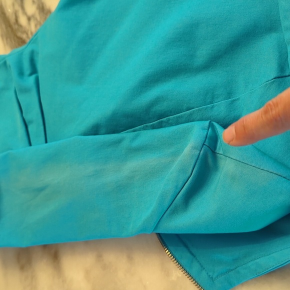 Joseph Ribkoff ruffled collar zippered jacket 4 - Picture 7 of 8